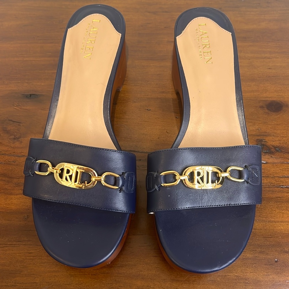 Ralph Lauren Roxanne Embellished Platform Sandals